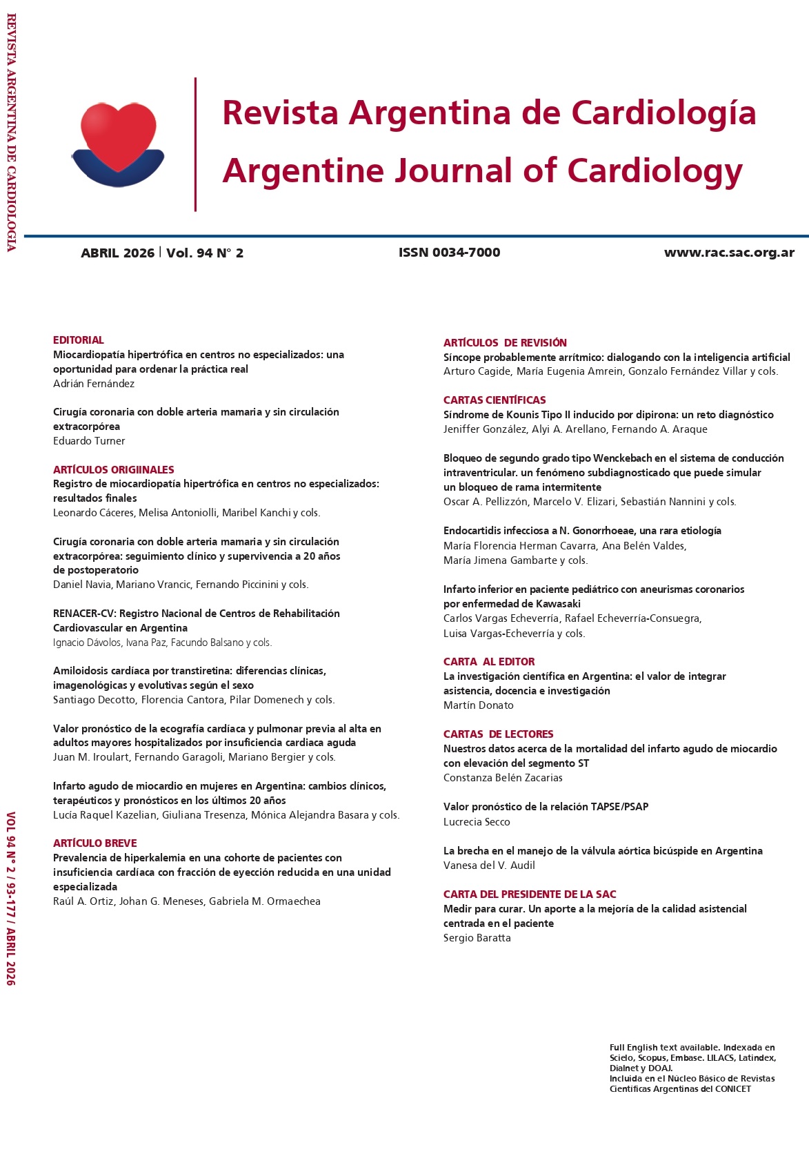 					Ver Rev Argent Cardiol 2026 Vol. 94 Nro. 2
				