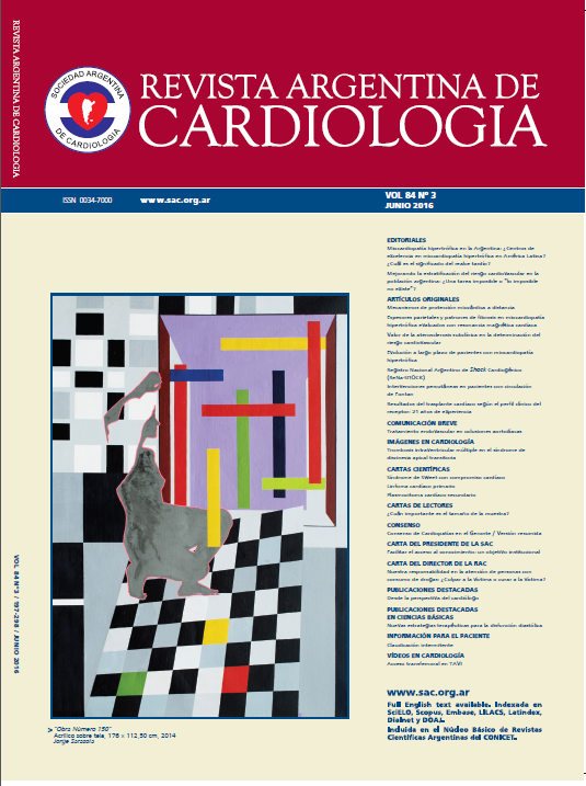 					Ver Rev Argent Cardiol 2016 Vol. 84 Nro. 3
				