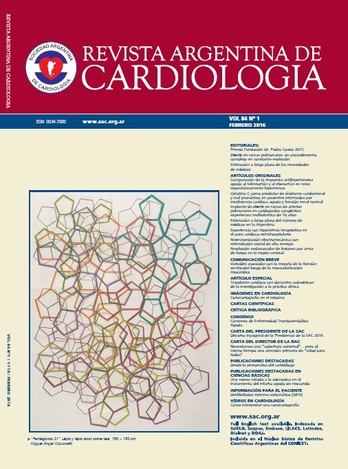 					Ver Rev Argent Cardiol 2016 Vol. 84 Nro. 1
				