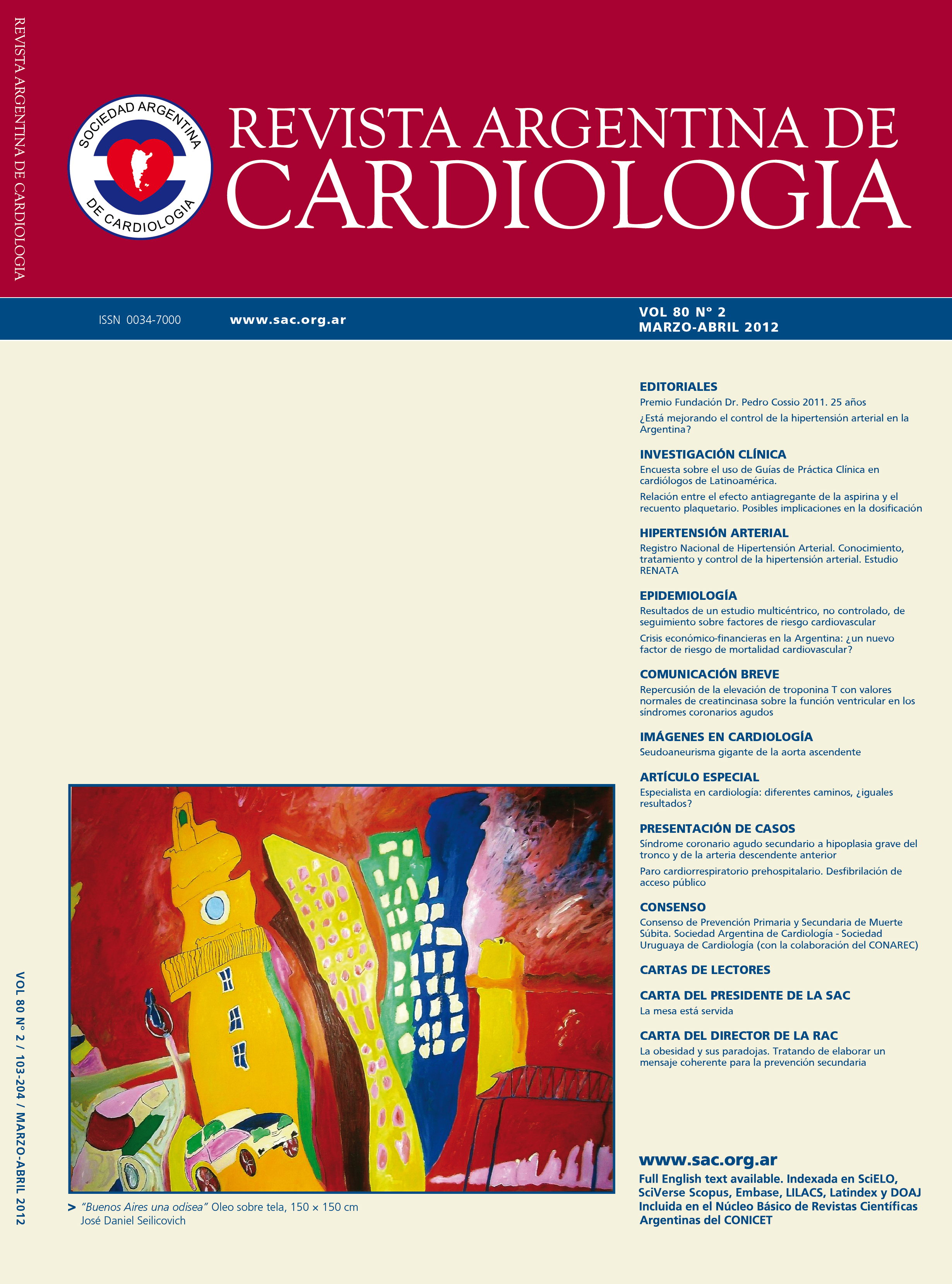 					Ver Rev Argent Cardiol 2012 Vol. 80 Nro. 2
				